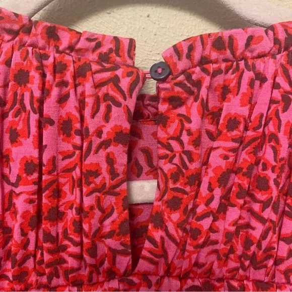 Boden Yoke Detail Jersey Mini Dress in Pink and Red Size 10 NWT New - Picture 12 of 16